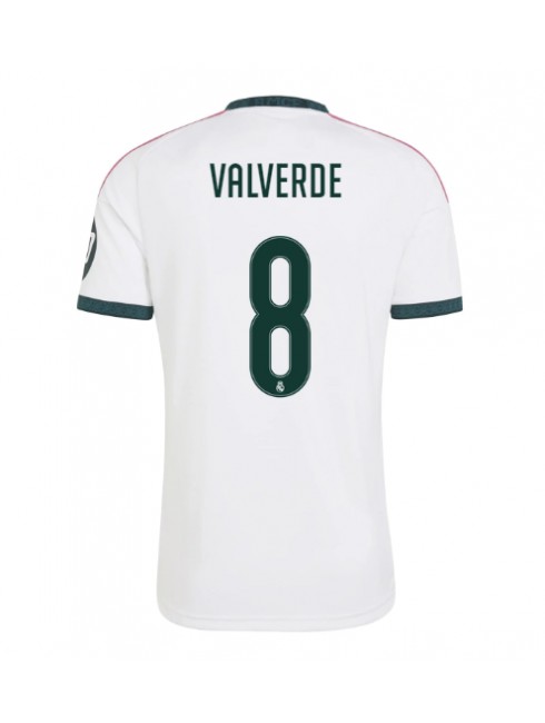 Moški Nogometna dresi replika Real Madrid Federico Valverde #8 Domači 2026-27 Kratek rokav Moški Nogometna dresi replika Real Madrid Federico Valverde #8 Domači 2026-27 Kratek rokav